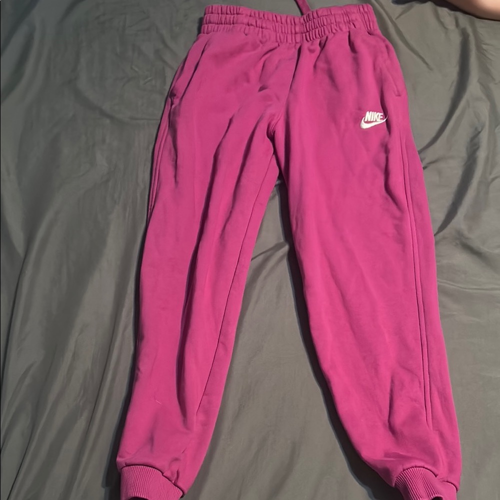 Nike Pink Sweatpants with Elastic Waistband